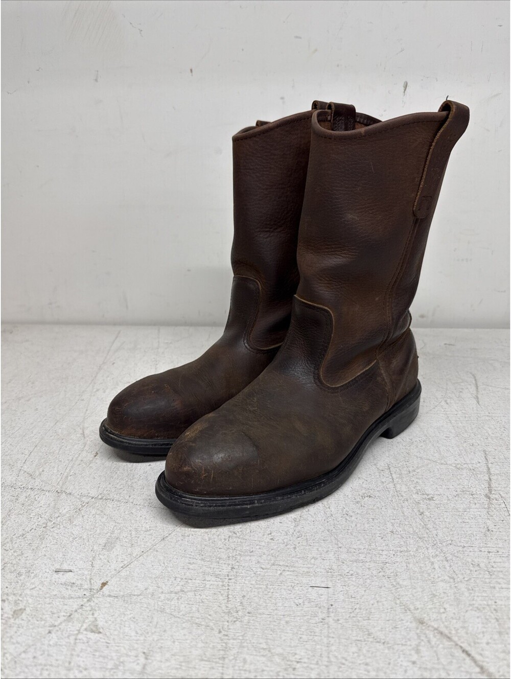 Red Wing Pecos Boots Mens Size 9 EE Brown Leather Steel Toe EH 2259 USA